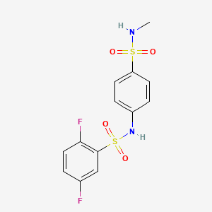 molecular formula C13H12F2N2O4S2 B5841470 2,5-difluoro-N-[4-(methylsulfamoyl)phenyl]benzenesulfonamide 