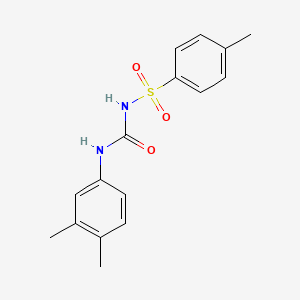 molecular formula C16H18N2O3S B5841473 1-(3,4-dimethylphenyl)-3-(4-methylphenyl)sulfonylurea 
