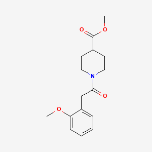 molecular formula C16H21NO4 B5841510 methyl 1-[2-(2-methoxyphenyl)acetyl]piperidine-4-carboxylate 
