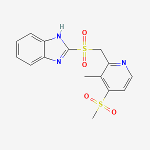 4-Detrifluoroethoxy-4-methylsulfonyl Lansoprazole Sulfone