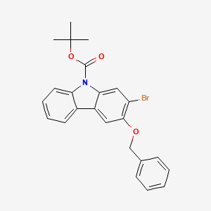Tert-butyl 2-bromo-3-phenylmethoxycarbazole-9-carboxylate