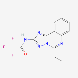 molecular formula C13H10F3N5O B5841642 N-{5-Ethyl-[1,2,4]triazolo[1,5-C]quinazolin-2-YL}-2,2,2-trifluoroacetamide 