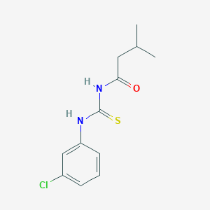 molecular formula C12H15ClN2OS B5841726 N-[(3-chlorophenyl)carbamothioyl]-3-methylbutanamide 