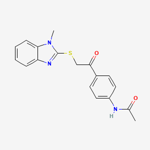 molecular formula C18H17N3O2S B5841737 N-(4-{2-[(1-METHYL-1,3-BENZODIAZOL-2-YL)SULFANYL]ACETYL}PHENYL)ACETAMIDE 