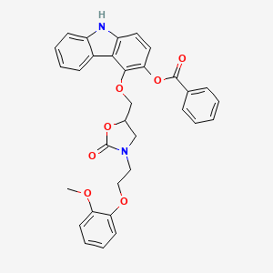 5-[(3-Benzoyloxy-9H-carbazol-4-yloxy)methyl]-3-[2-(2-methoxyphenoxy)ethyl]-2-oxazolidinone