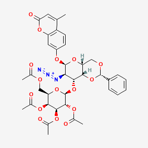 4-Methylumbelliferyl 2-Azido-2-deoxy-3-O-(tetra-O-acetyl-|A-D-galactopyranosyl)-4,6-O-phenylmethylene-|A-D-galactopyranoside