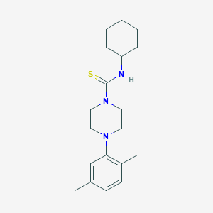 molecular formula C19H29N3S B5841819 N-cyclohexyl-4-(2,5-dimethylphenyl)piperazine-1-carbothioamide 