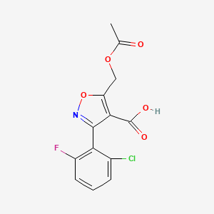 3-(2-Chloro-6-fluorophenyl)-5-(acetyloxymethyl)-4-isoxazolyl]carboxylic Acid