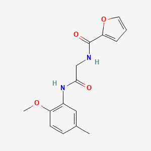 molecular formula C15H16N2O4 B5841942 N-[2-(2-methoxy-5-methylanilino)-2-oxoethyl]furan-2-carboxamide 