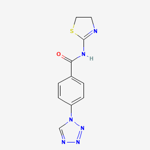 molecular formula C11H10N6OS B5841994 N-(4,5-dihydro-1,3-thiazol-2-yl)-4-(tetrazol-1-yl)benzamide 