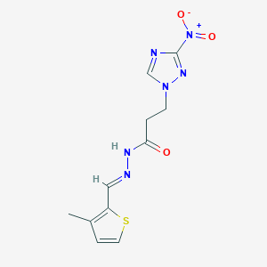 molecular formula C11H12N6O3S B5842022 N-[(E)-1-(3-METHYL-2-THIENYL)METHYLIDENE]-3-(3-NITRO-1H-1,2,4-TRIAZOL-1-YL)PROPANOHYDRAZIDE 