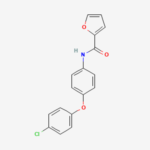 molecular formula C17H12ClNO3 B5842051 N-[4-(4-chlorophenoxy)phenyl]-2-furamide 