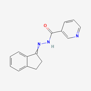 molecular formula C15H13N3O B5842090 N-(2,3-dihydroinden-1-ylideneamino)pyridine-3-carboxamide 