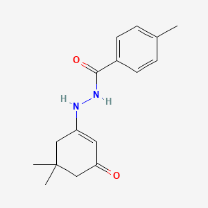 molecular formula C16H20N2O2 B5842104 N'-(5,5-dimethyl-3-oxo-1-cyclohexen-1-yl)-4-methylbenzohydrazide 