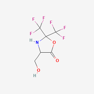 molecular formula C6H5F6NO3 B584211 4-(Hydroxymethyl)-2,2-bis(trifluoromethyl)-1,3-oxazolidin-5-one CAS No. 150582-54-0