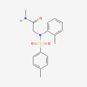 molecular formula C17H20N2O3S B5842111 N-methyl-2-(2-methyl-N-(4-methylphenyl)sulfonylanilino)acetamide 