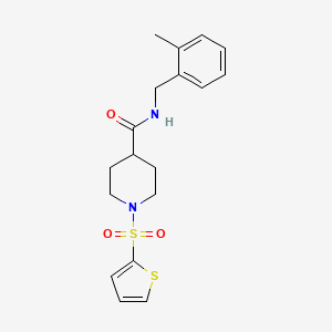 molecular formula C18H22N2O3S2 B5842117 N-[(2-METHYLPHENYL)METHYL]-1-(THIOPHENE-2-SULFONYL)PIPERIDINE-4-CARBOXAMIDE 