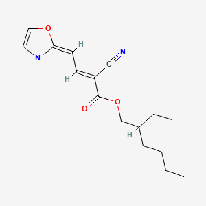 molecular formula C17H24N2O3 B584220 2-Ethylhexyl alpha-cyano-4-(3-methyloxazolin-2-ylidene)crotonate CAS No. 143269-64-1