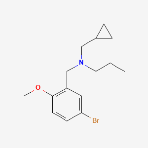 molecular formula C15H22BrNO B5842223 N-[(5-bromo-2-methoxyphenyl)methyl]-N-(cyclopropylmethyl)propan-1-amine 
