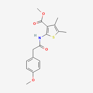 molecular formula C17H19NO4S B5842257 METHYL 2-[2-(4-METHOXYPHENYL)ACETAMIDO]-4,5-DIMETHYLTHIOPHENE-3-CARBOXYLATE 