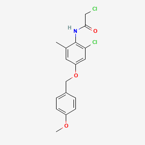 molecular formula C17H17Cl2NO3 B584226 2-Chloro-N-[2-chloro-4-[(4-methoxyphenyl)methoxy]-6-methylphenyl]acetamide CAS No. 1797008-31-1