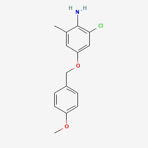 2-Chloro-4-[(4-methoxyphenyl)methoxy]-6-methylaniline