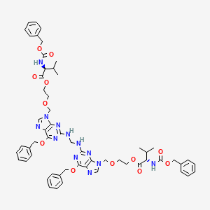 molecular formula C57H64N12O12 B584232 Bis N-Benzyloxycarbonyl-6-O-benzyl-valacyclovir CAS No. 1356350-92-9