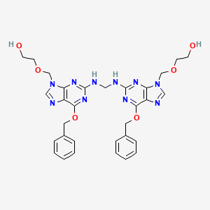 molecular formula C31H34N10O6 B584233 Bis [2-[(2-Amino-1,6-dihydro-6-O-benzyl-9H-purin-9yl)methoxy]ethanol] CAS No. 1346599-81-2