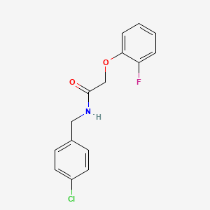 molecular formula C15H13ClFNO2 B5842340 N-[(4-chlorophenyl)methyl]-2-(2-fluorophenoxy)acetamide 