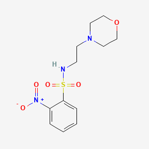 molecular formula C12H17N3O5S B5842341 N-[2-(morpholin-4-yl)ethyl]-2-nitrobenzene-1-sulfonamide 