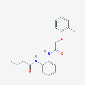 molecular formula C20H24N2O3 B5842388 N-(2-{[(2,4-dimethylphenoxy)acetyl]amino}phenyl)butanamide 