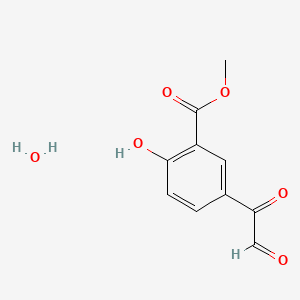 molecular formula C10H10O6 B584247 3-Carbomethoxy-4-hydroxyphenylglyoxal hydrate CAS No. 29754-58-3