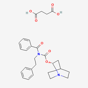 N-Benzoyl-N-[2-(phenyl)ethyl]-N-carbamic Acid R-Quinuclidinol Ester Succinic Acid Salt