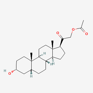 [2-[(3R,5R,8R,9S,10S,13S,14S,17S)-3-Hydroxy-10,13-dimethyl-2,3,4,5,6,7,8,9,11,12,14,15,16,17-tetradecahydro-1H-cyclopenta[a]phenanthren-17-yl]-2-oxoethyl] acetate