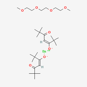 molecular formula C30H56BaO8 B584258 barium(2+);1-methoxy-2-[2-(2-methoxyethoxy)ethoxy]ethane;(E)-2,2,6,6-tetramethyl-5-oxohept-3-en-3-olate CAS No. 149160-45-2