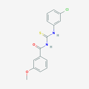 molecular formula C15H13ClN2O2S B5842597 N-[(3-chlorophenyl)carbamothioyl]-3-methoxybenzamide 