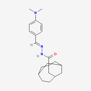 molecular formula C21H29N3O B5842605 N'-{(E)-[4-(Dimethylamino)phenyl]methylene}tricyclo[4.3.1.1~3,8~]undecane-1-carbohydrazide 