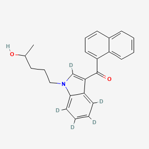 molecular formula C24H23NO2 B584264 naphthalen-1-yl-[2,4,5,6,7-pentadeuterio-1-(4-hydroxypentyl)indol-3-yl]methanone CAS No. 1413427-49-2