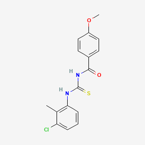 molecular formula C16H15ClN2O2S B5842646 N-[(3-chloro-2-methylphenyl)carbamothioyl]-4-methoxybenzamide 