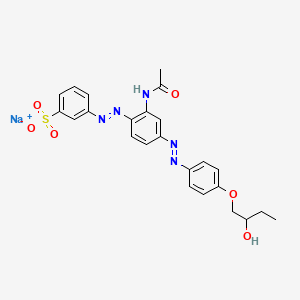 molecular formula C24H24N5NaO6S B584275 Sodium 3-(2-acetamido-4-(4-(2-hydroxybutoxy)phenylazo)phenylazo)benzenesulfonate CAS No. 147703-65-9