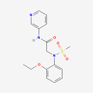 molecular formula C16H19N3O4S B5842768 N~2~-(2-ethoxyphenyl)-N~2~-(methylsulfonyl)-N-pyridin-3-ylglycinamide 