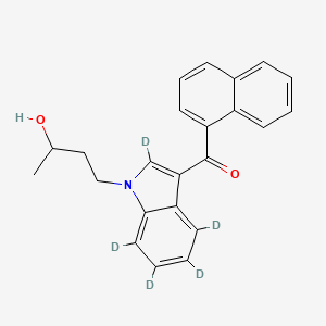 molecular formula C23H21NO2 B584277 naphthalen-1-yl-[2,4,5,6,7-pentadeuterio-1-(3-hydroxybutyl)indol-3-yl]methanone CAS No. 1413427-47-0