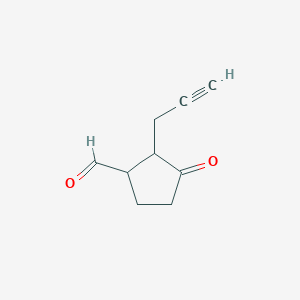 molecular formula C9H10O2 B058428 3-Oxo-2-prop-2-ynylcyclopentane-1-carbaldehyde CAS No. 116511-20-7
