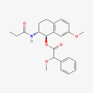 (1R,2R)-7-Methoxy-2-propanamido-1,2,3,4-tetrahydronaphthalen-1-yl methoxy(phenyl)acetate