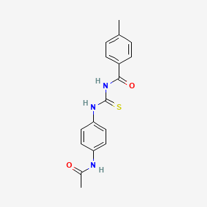 molecular formula C17H17N3O2S B5842930 N-[(4-acetamidophenyl)carbamothioyl]-4-methylbenzamide 