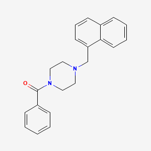 molecular formula C22H22N2O B5842948 [4-(1-NAPHTHYLMETHYL)PIPERAZINO](PHENYL)METHANONE 