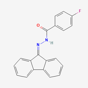 molecular formula C20H13FN2O B5842994 N-(fluoren-9-ylideneamino)-4-fluorobenzamide 