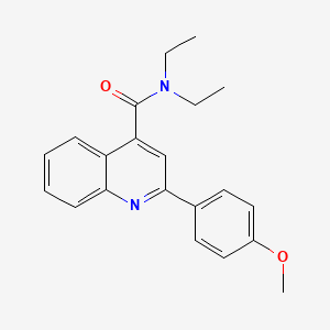 molecular formula C21H22N2O2 B5843027 N,N-diethyl-2-(4-methoxyphenyl)quinoline-4-carboxamide 