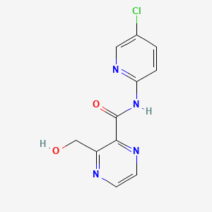 molecular formula C11H9ClN4O2 B584303 N-(5-氯吡啶-2-基)-3-(羟甲基)吡嗪-2-甲酰胺 CAS No. 1122549-43-2