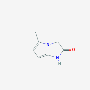 molecular formula C8H10N2O B058431 5,6-Dimethyl-1H-pyrrolo[1,2-a]imidazol-2(3H)-one CAS No. 112381-98-3